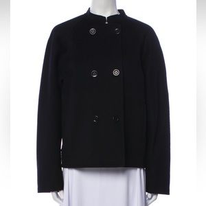Max Mara Virgin Wool/Cashmere Bomber Jacket black/ink Spring Sale🌷